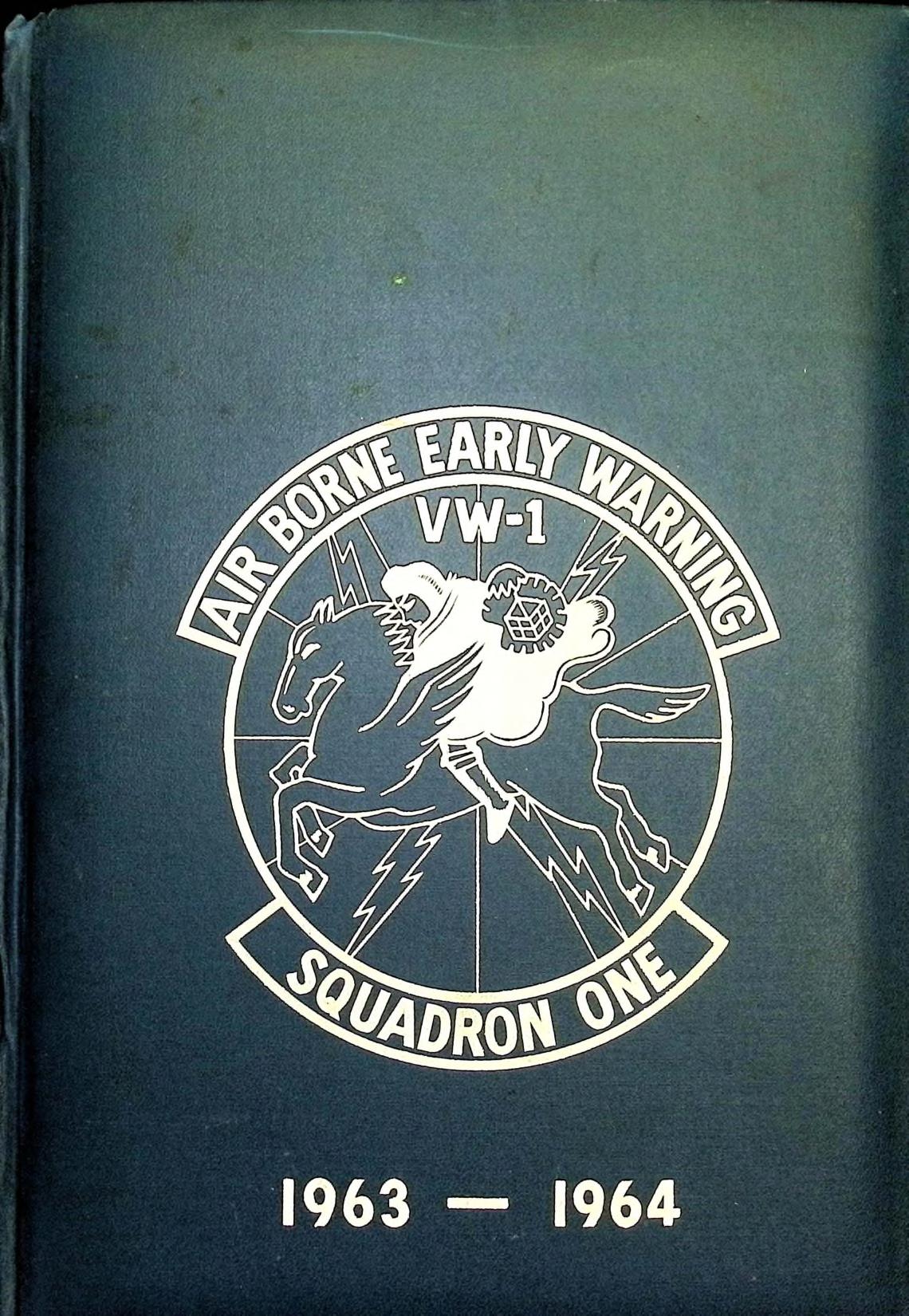 Cover of the 1963–1964 VW-1 cruise book with the Airborne Early Warning Squadron One emblem.
